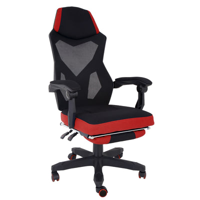 Scaun de birou mesh FLORENTA - negru/rosu