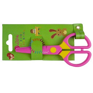 Foarfeca hartie 13 cm, safety, lame plastic roz Willgo