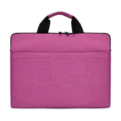 Geanta laptop textil roz 15,6", 2 compartimente EVOffice