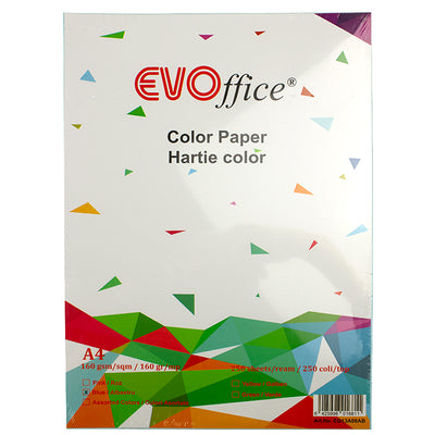 Carton albastru pastel A4, 160 g/mp, 250 coli/top Evoffice