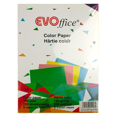 Carton galben pastel A4, 160 g/mp, 250 coli/top Evoffice