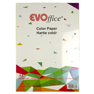 Carton verde pastel A4, 160 g/mp, 250 coli/top Evoffice