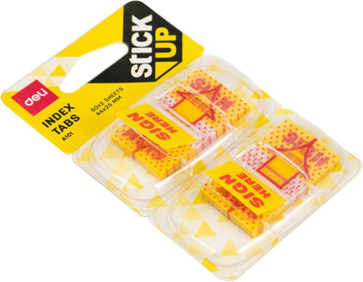 INDEX ADEZIV PLASTIC 25*44MM "SEMNEAZA AICI" 2*50 FILE DELI