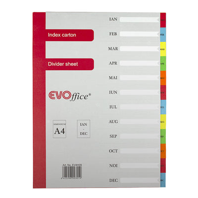 Index carton Ian-Dec EVOffice
