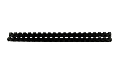 Inele plastic 12 mm, max 105 coli, 100buc/cut EVOffice negru