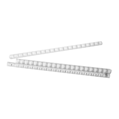 Inele plastic 12 mm, max 105 coli, 100buc/cut EVOffice alb