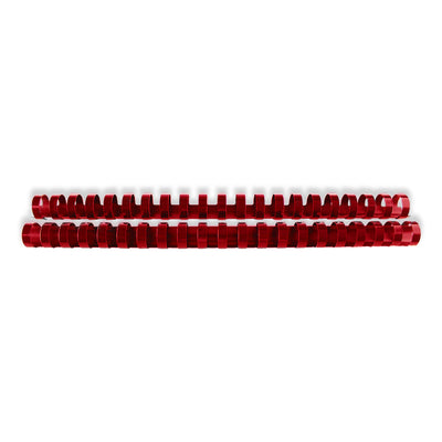 Inele plastic 18 mm, max 165 coli, 100buc/cut EVOffice - rosu