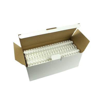 Inele plastic 18 mm, max 165 coli, 100buc/cut EVOffice - alb