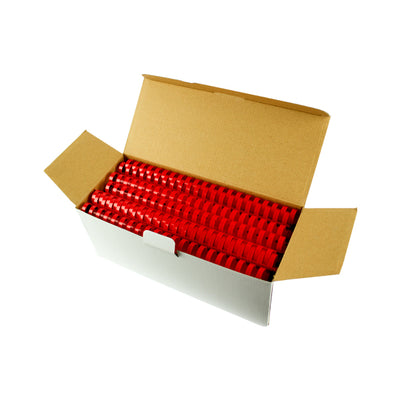 Inele plastic 22 mm, max 210 coli, 50buc/cut EVOffice - rosu
