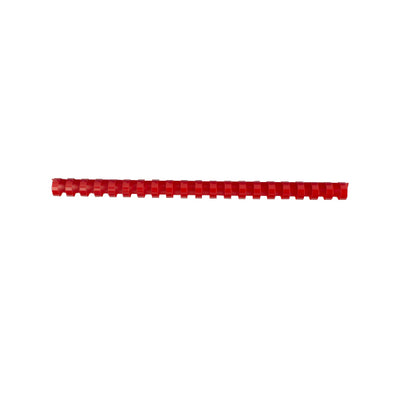 Inele plastic 8 mm, max. 45 coli, 100buc/cut EVOffice -rosu