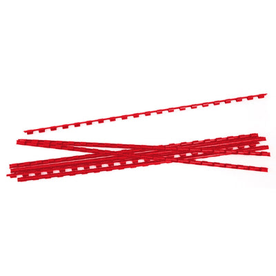 Inele plastic 6 mm, max. 25 coli, 100buc/cut EVOffice - rosu