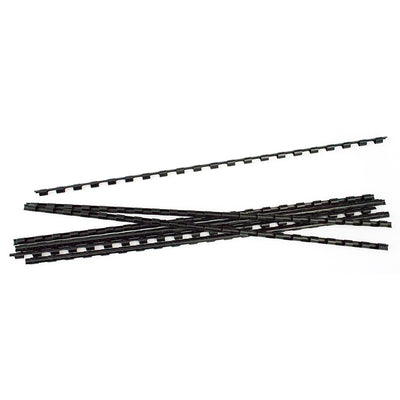 Inele plastic 6 mm, max. 25 coli, 100buc/cut EVOffice - negru