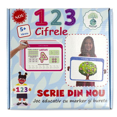 Joc educativ cu marker si burete - cifre EVOffice