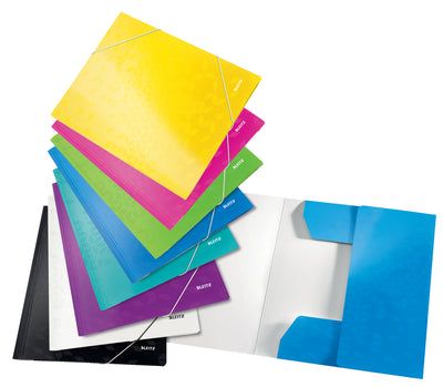 MAPA CARTON CU ELASTIC GALBENA WOW LEITZ