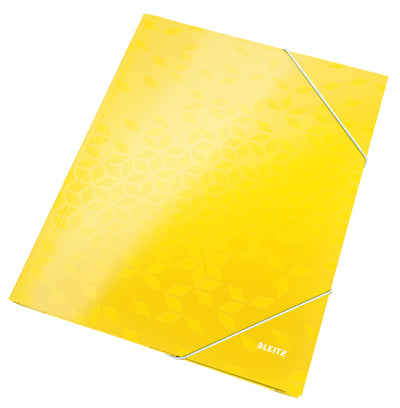 MAPA CARTON CU ELASTIC GALBENA WOW LEITZ