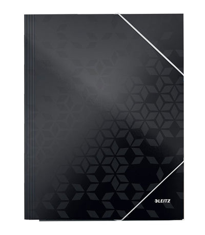 MAPA CARTON CU ELASTIC NEGRU WOW LEITZ