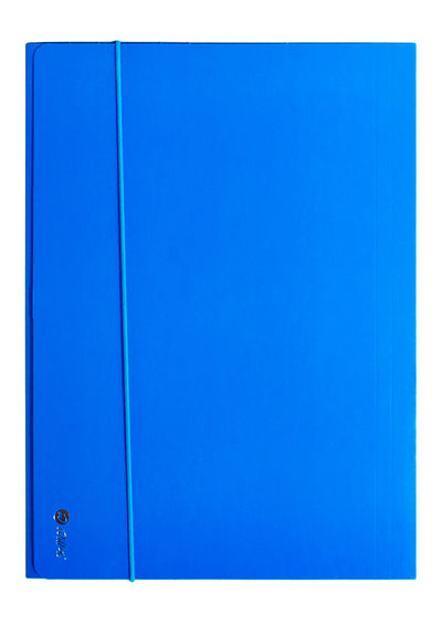 Mapa carton lucios A4 (345*250mm) 700g cu elastic pe latura mare Willgo - albastru