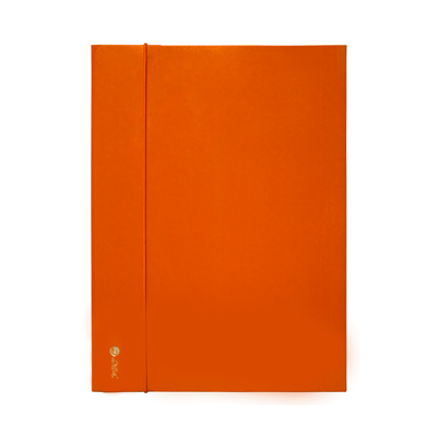 Mapa carton lucios A4 (345*250mm) 700g cu elastic pe latura mare Willgo - portocaliu