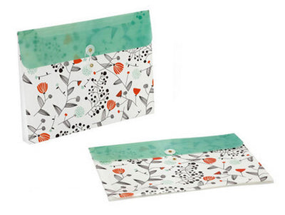 Mapa plastic A4 (328*248mm) cu capsa si burduf de 3 cm, landscape - model floral
