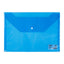 MAPA PLASTIC CU BUTON A4 ALBASTRA DELI