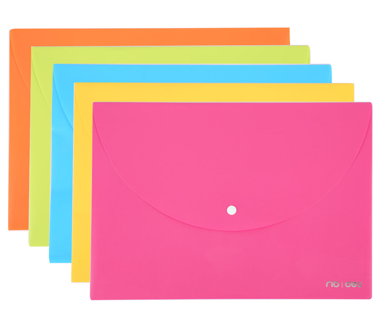 MAPA PLASTIC CU BUTON A4 DIV. CULORI NEON DELI