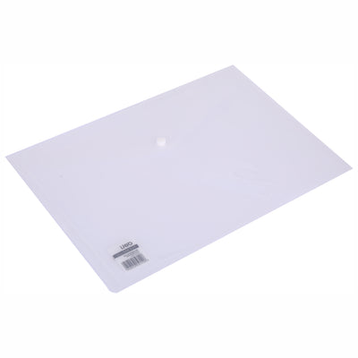MAPA PLASTIC CU BUTON A4 TRANSPARENTA DELI