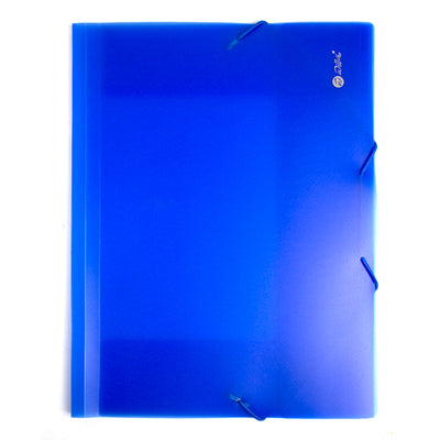 Mapa plastic rigid A4 (320*250mm) cu elastic Willgo-transparent albastru