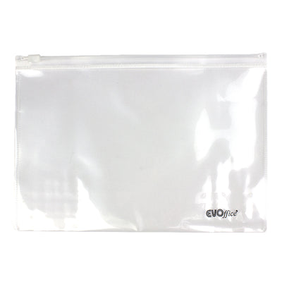 Mapa plastic transparent A5 160 microni cu fermoar EVOffice