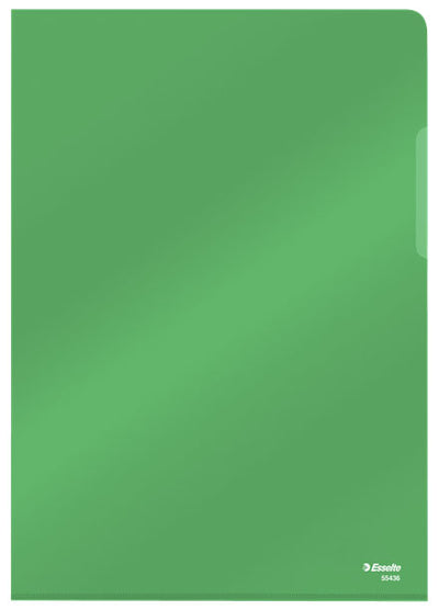 MAPA PROTECTIE A4 CRISTAL TIP L VERDE 150 MICRONI ESSELTE