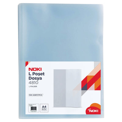 MAPA PROTECTIE A4 TIP L TRANSPARENTA 100/SET NOKI