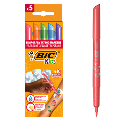 MARKER TATTOO KIDS SET 5 MARKERE + 10 SABLOANE BIC