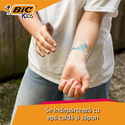 MARKER TATTOO KIDS SET 5 MARKERE + 10 SABLOANE BIC