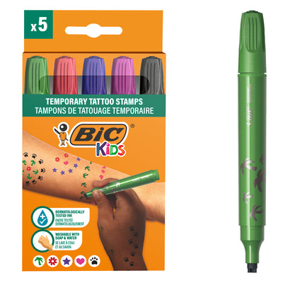 MARKER TATTOO KIDS SET 5 MARKERE VARF STAMPILA BIC