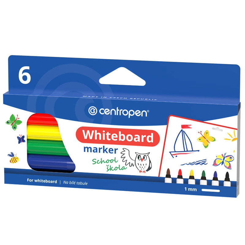 MARKER WHITEBOARD 6/SET 1-2MM 2507 CENTROPEN