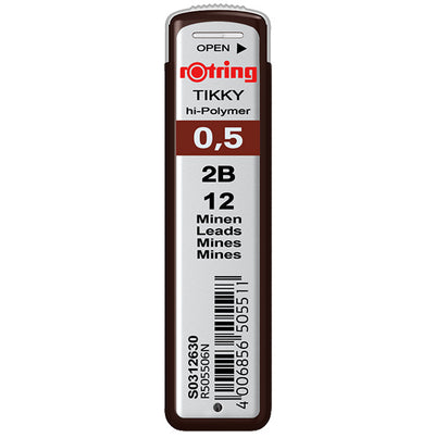 Mina creion mecanic 0.5 2B Rotring 12 buc/set