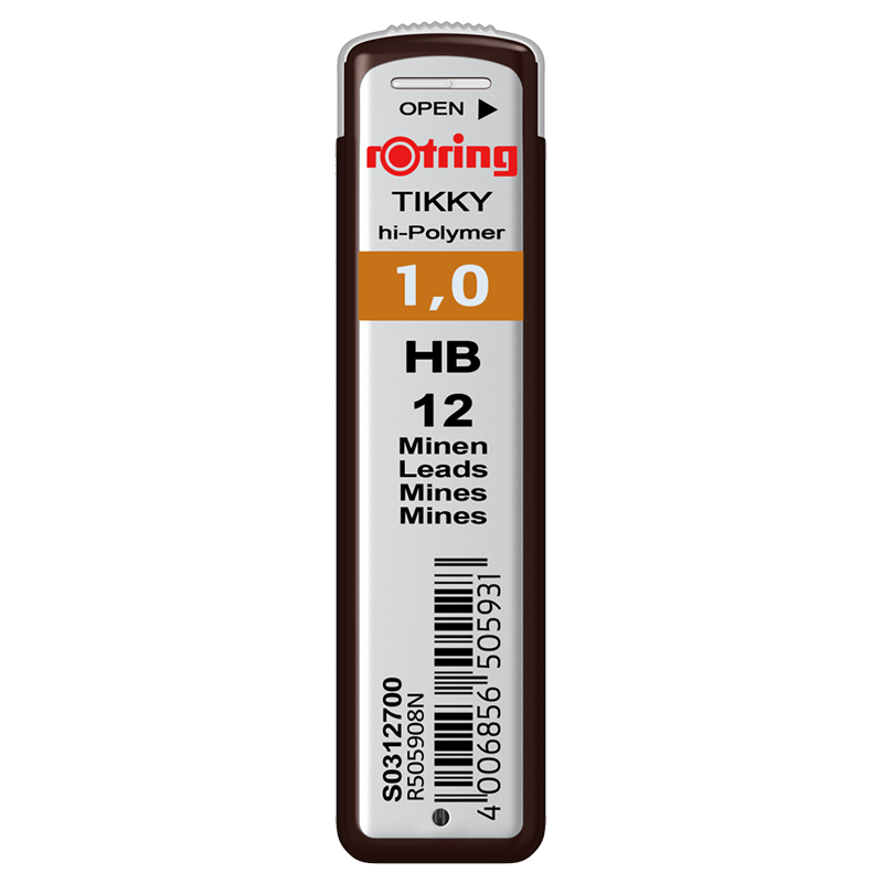 Mina creion mecanic 1.0mm  HB 12 buc/set Rotring