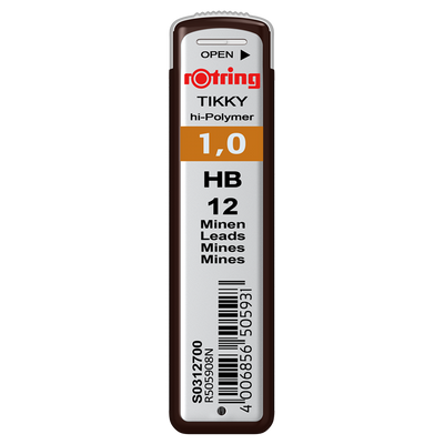 Mina creion mecanic 1.0mm  HB 12 buc/set Rotring