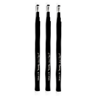 Mine cu cerneala termosensibila, neagra, 3 buc/set -  ELLOTT