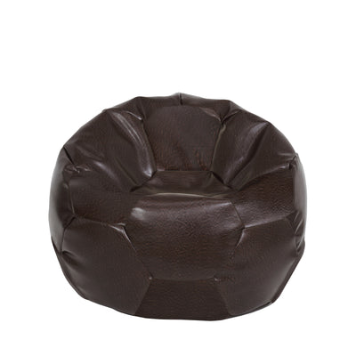 Fotoliu puf Mondo Ball - imitatie piele - maro