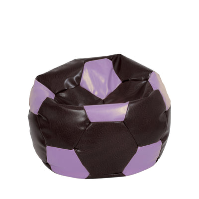Fotoliu puf Mondo Ball - imitatie piele - maro/mov