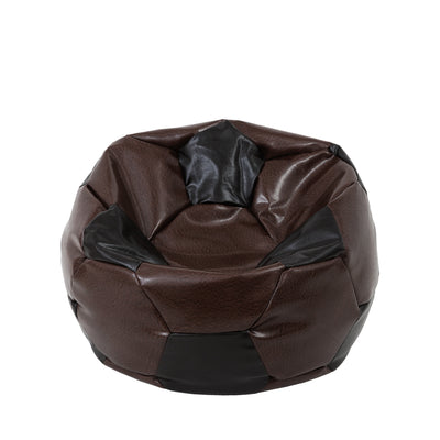Fotoliu puf Mondo Ball - imitatie piele - maro/wenge
