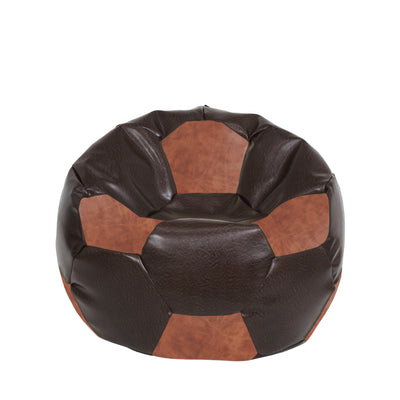 Fotoliu puf Mondo Ball - imitatie piele - maro/coniac