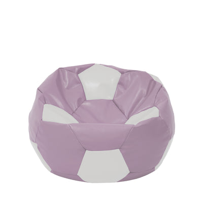 Fotoliu puf Mondo Ball - imitatie piele - mov/alb