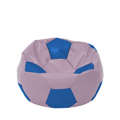 Fotoliu puf Mondo Ball - imitatie piele - mov/albastru