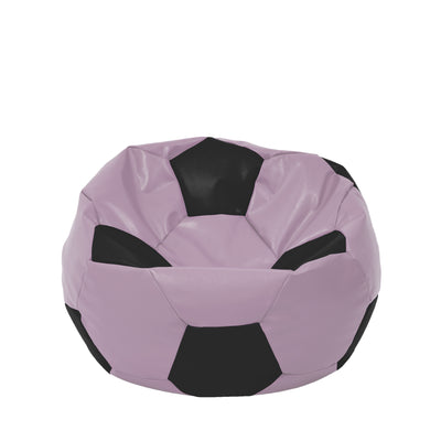 Fotoliu puf Mondo Ball - imitatie piele - mov/negru