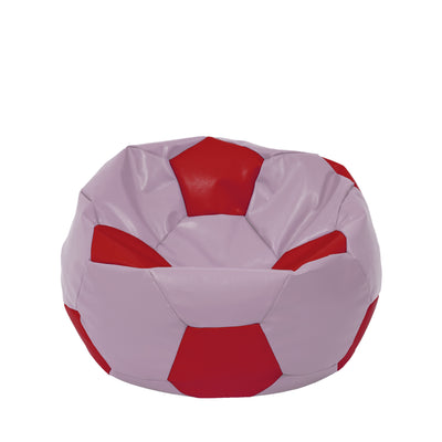 Fotoliu puf Mondo Ball - imitatie piele - mov/rosu