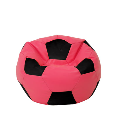 Fotoliu puf Mondo Ball - imitatie piele - roz/negru