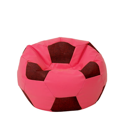 Fotoliu puf Mondo Ball - imitatie piele - roz/bordo