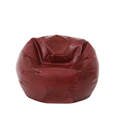 Fotoliu puf Mondo Ball - imitatie piele - bordo