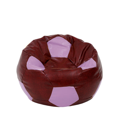 Fotoliu puf Mondo Ball - imitatie piele - bordo/mov